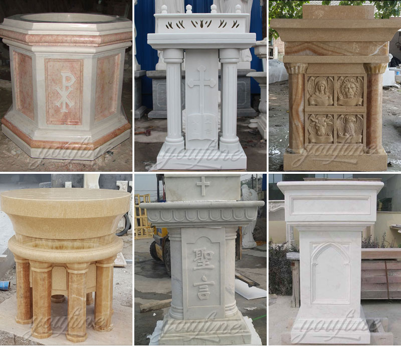 Factory Wholesale Luxury White Marble Religious Altar for Church