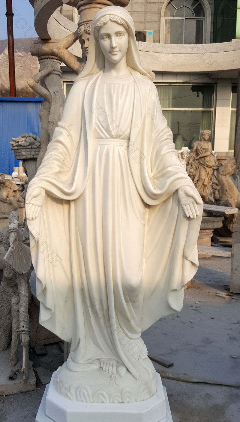 Catholic life size marble mary statues for garden designs