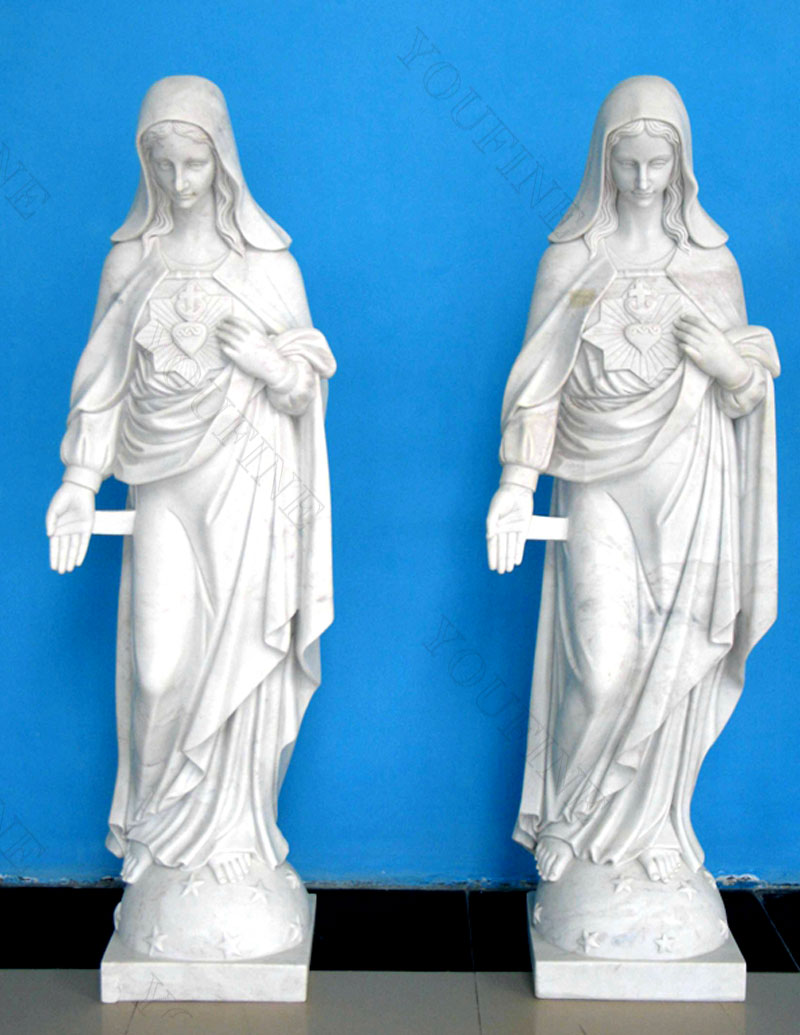 life size sacred heart mary garden statues for catholic church designs