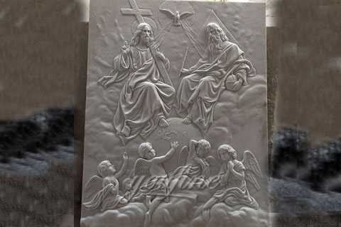 customized religious Jesus relief marble sculpture 