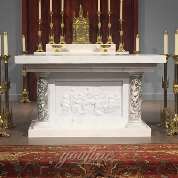 Church Decorative White Marble Altar Table on Stock