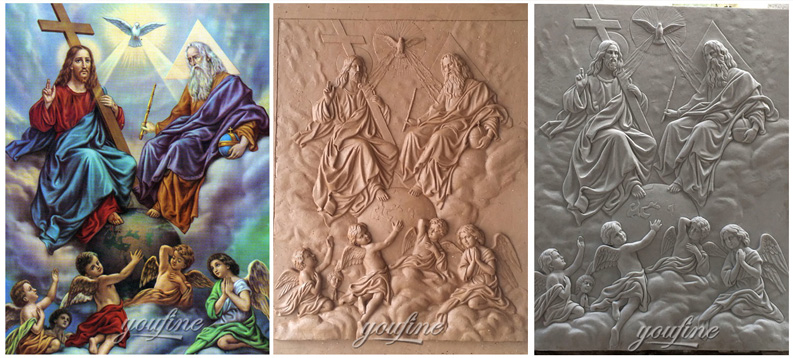 customized religious Jesus relief marble sculpture design