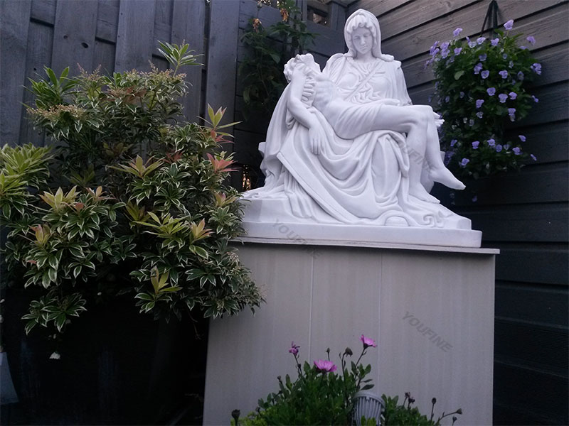 Religion Theme Michelangelo Pieta Stone Mother Virgin Mary and jesus statues for garden