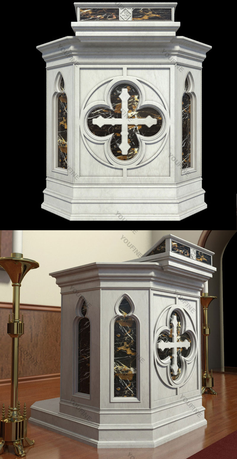 2018 Religious Modern Church Marble Pulpit Podium Design for Sale