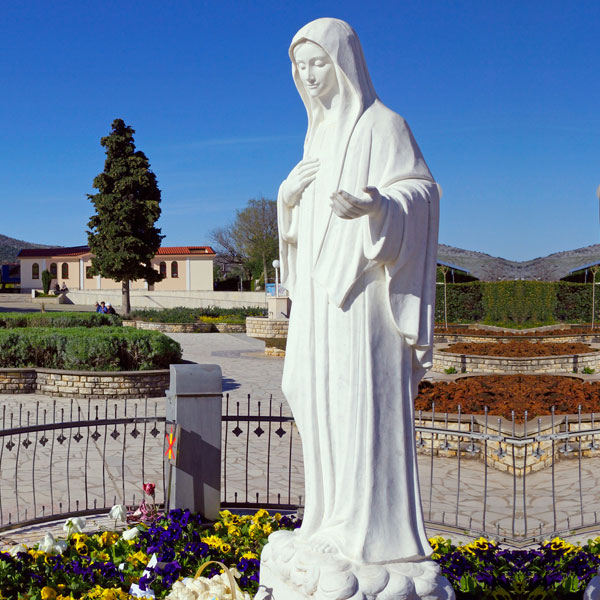 White Marble Virgin Mary Sculptures
