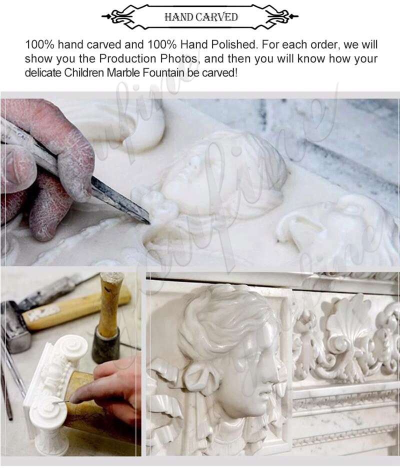 process of Religious Life Size Virgin Mary Marble Statue