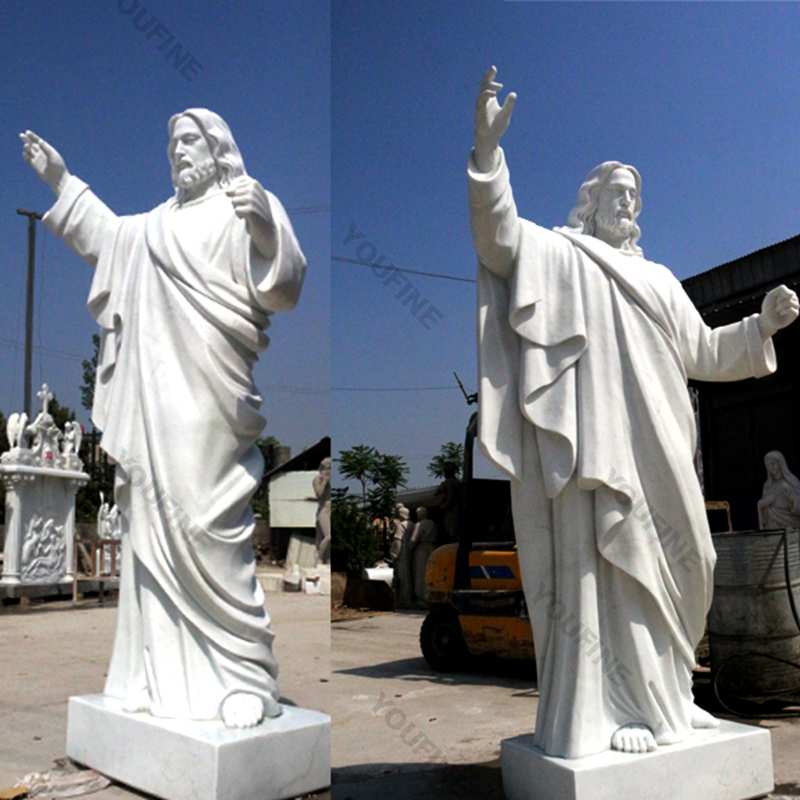 Catholic White Marble Church Jesus Statue CHS-608