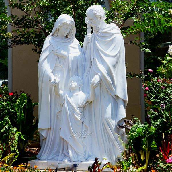 Outdoor Catholic Mary and Baby Jesus Marble Statue for Church CHS-605