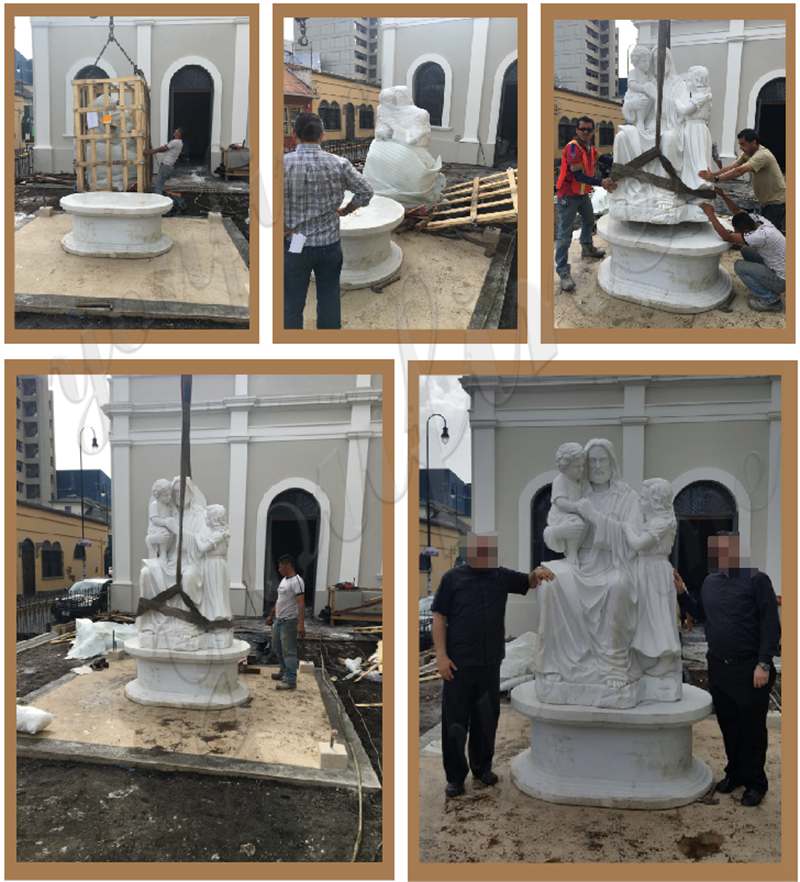 Life Size Religious Marble Virgin Mary Outdoor Statues