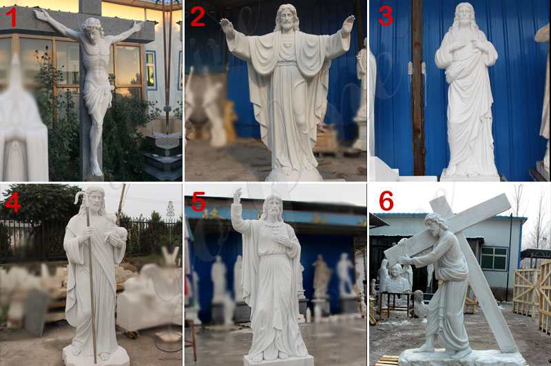 Outdoor Catholic Mary and Baby Jesus Marble Statue for Church CHS-605