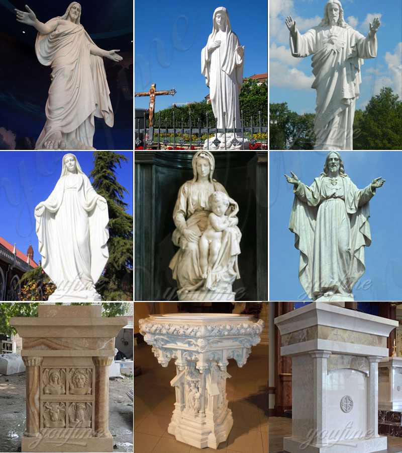 catholic garden statues