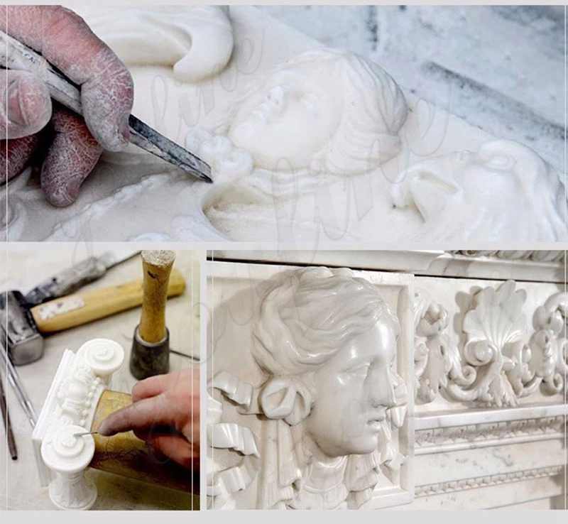 process of marble virgin mary and baby jesus