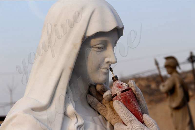 process of Our Lady of Perpetual Marble Statue