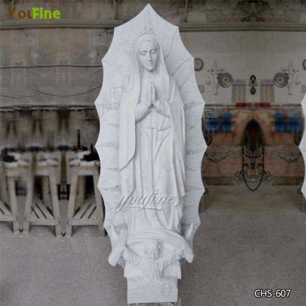 High Quality Marble Statue of Our Lady of Guadalupe in Mexico for Sale