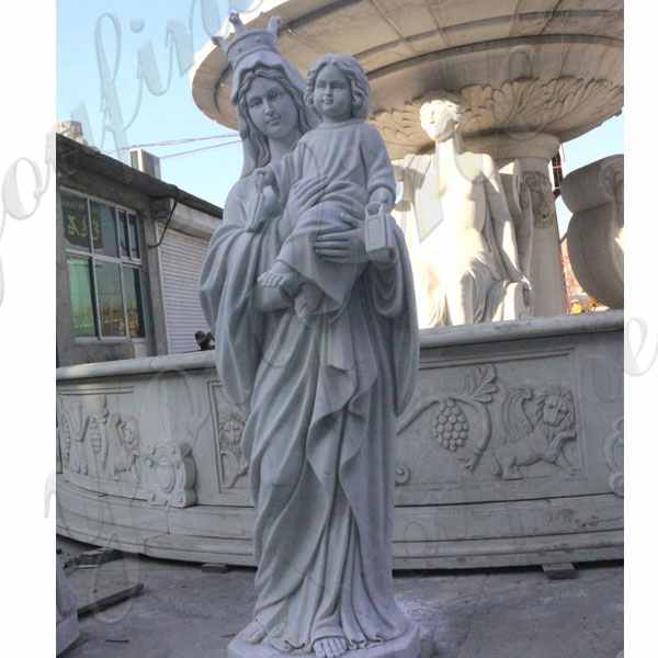 Life Size National Shrine of Our Lady of Good Help Marble Statue for