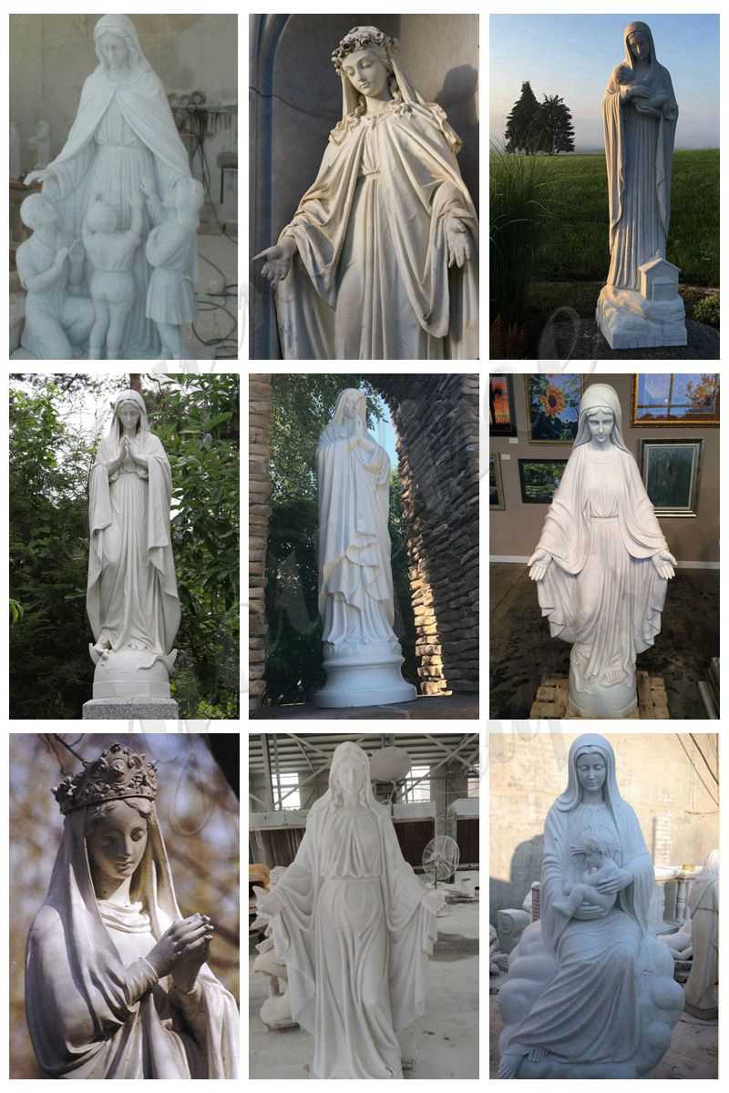 Virgin Mary marble statue