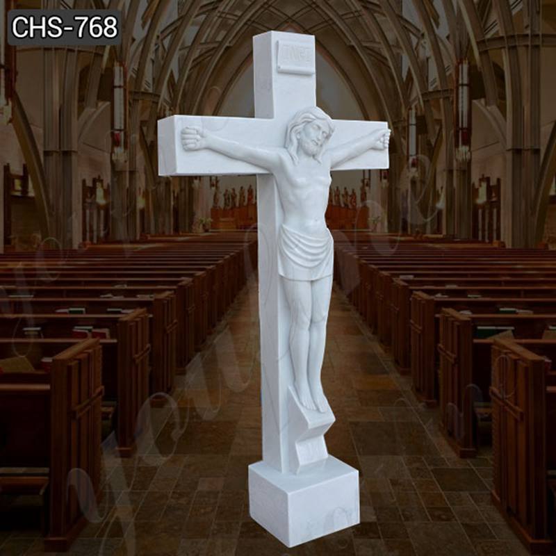 Crucified Jesus Marble Statue for Church