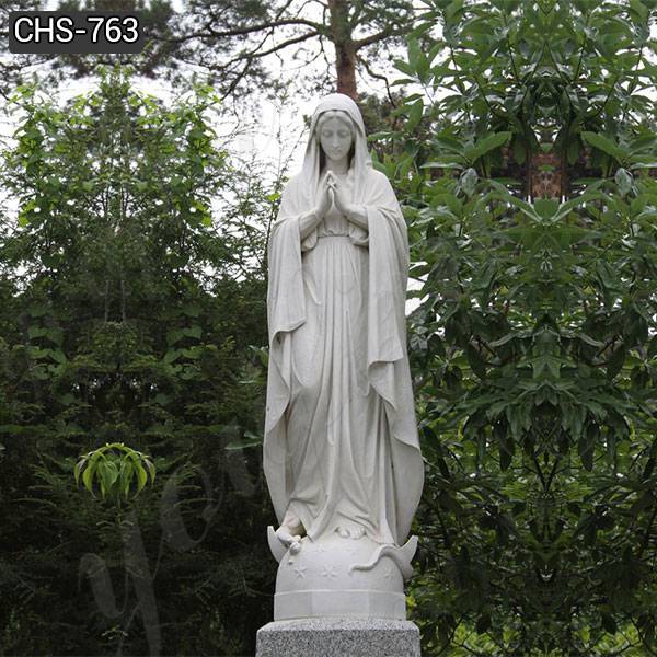 Catholic White Marble Mary Statue for Church Donation Suppliers