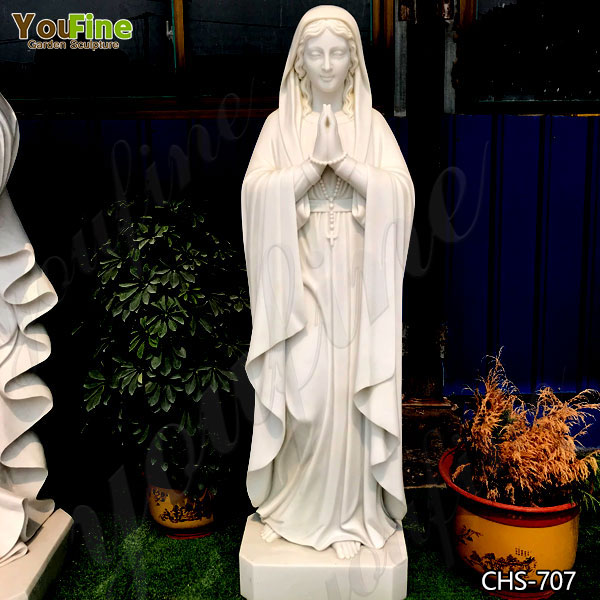 Full Size White Marble Our Lady of Lourdes Sculpture Suppliers