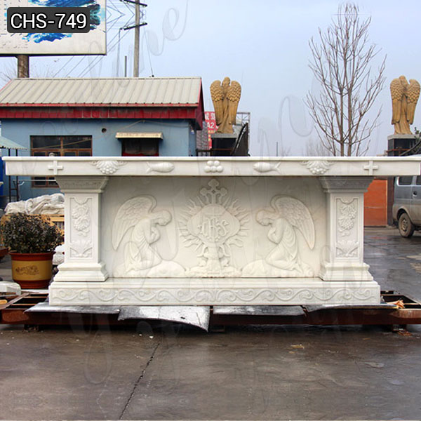 Large Modern White Marble Church Altar Table for Sale CHS-749