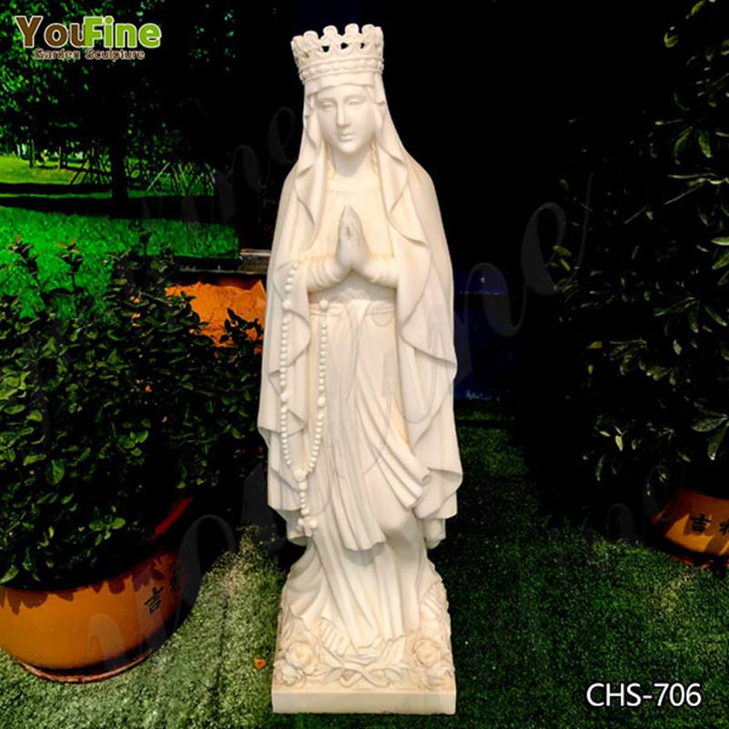 Life Size Praying Virgin Mary Marble Statue on Sale