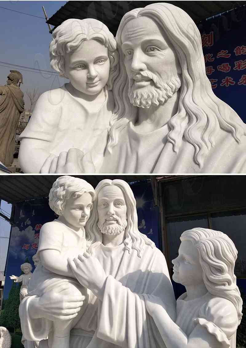catholic saint jesus with children statue for sale