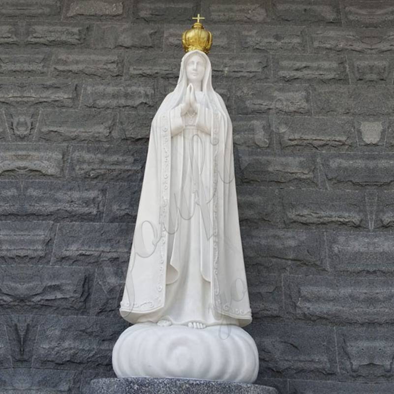 Life Size Fatima with Three Children Marble Statue for Sale