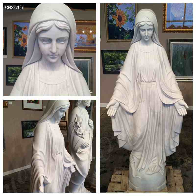 Full Size Marble Mary Statue Our Lady of Grace Sculpture