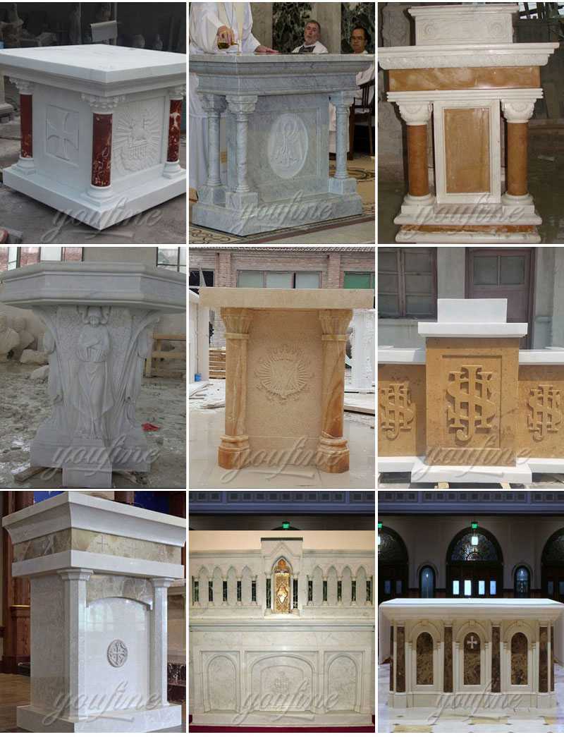 Natural White Marble Church Pulpit for Sale