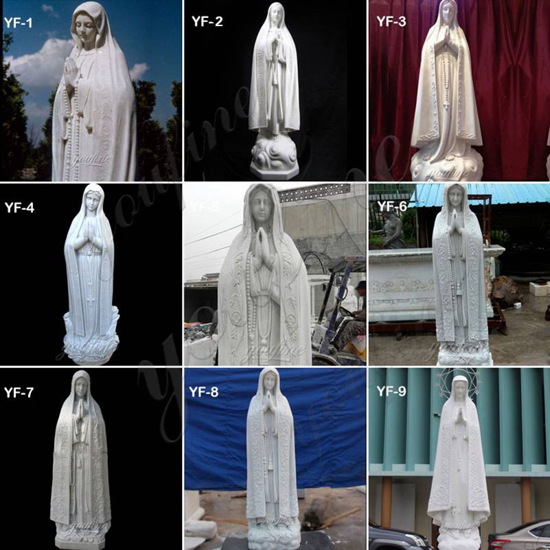 Catholic Outdoor Our Lady of Fatima Marble Statue