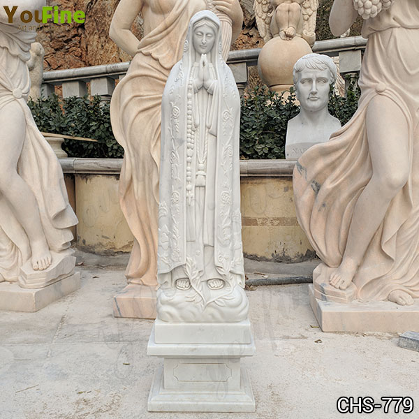 Classic Catholic Outdoor Our Lady of Fatima Marble Statue for Sale