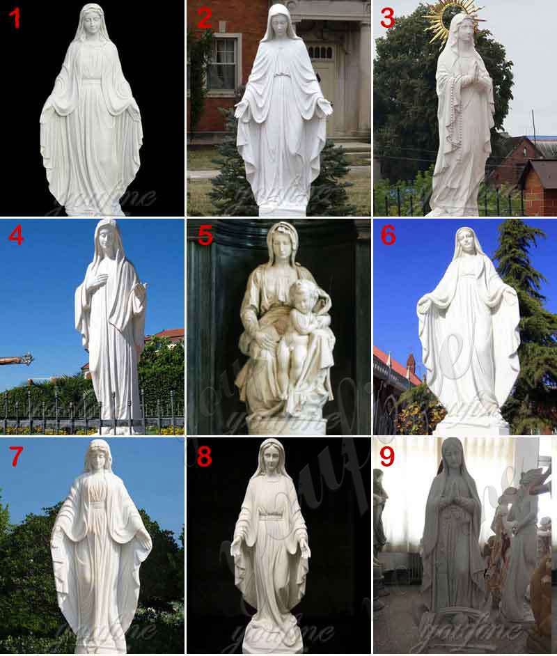 Marble Blessed Mother Statue for Outside Suppliers