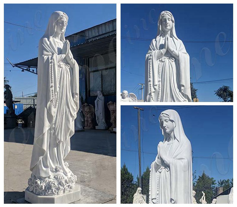 Marble Lourdes Garden Statue