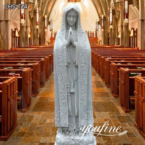 Religious Outdoor Our Lady of Fatima Marble Statue for Sale