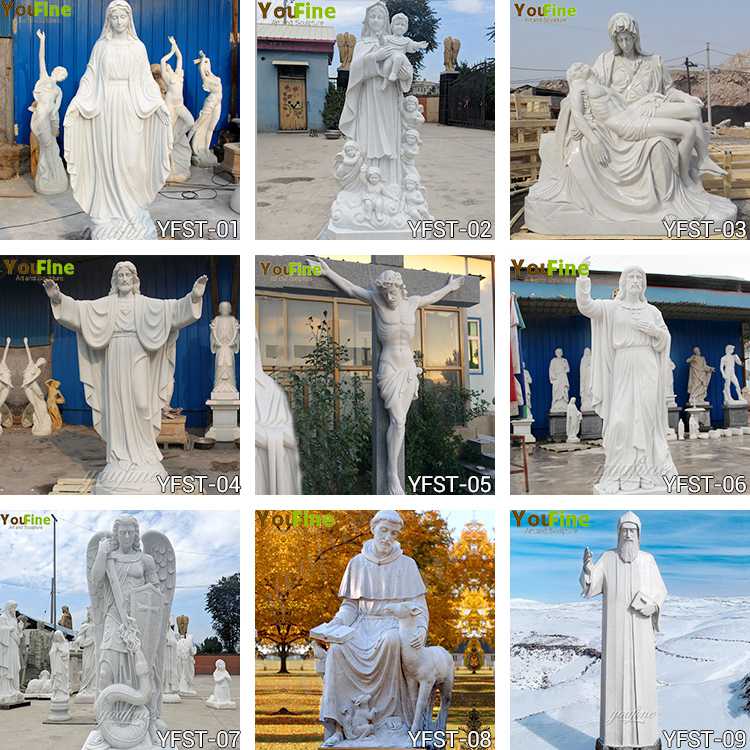 religious garden marble statues