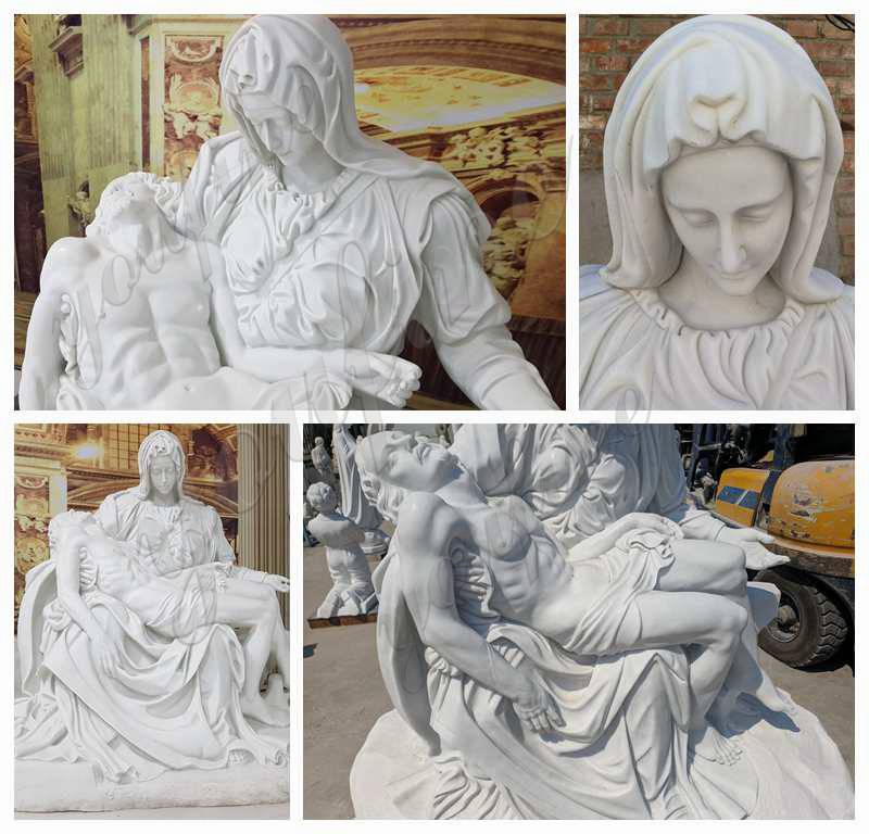 Marble Pieta Mary and Jesus Statue Outdoor Catholic Statues