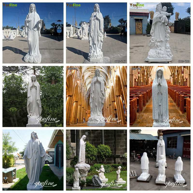 marble statues of mary
