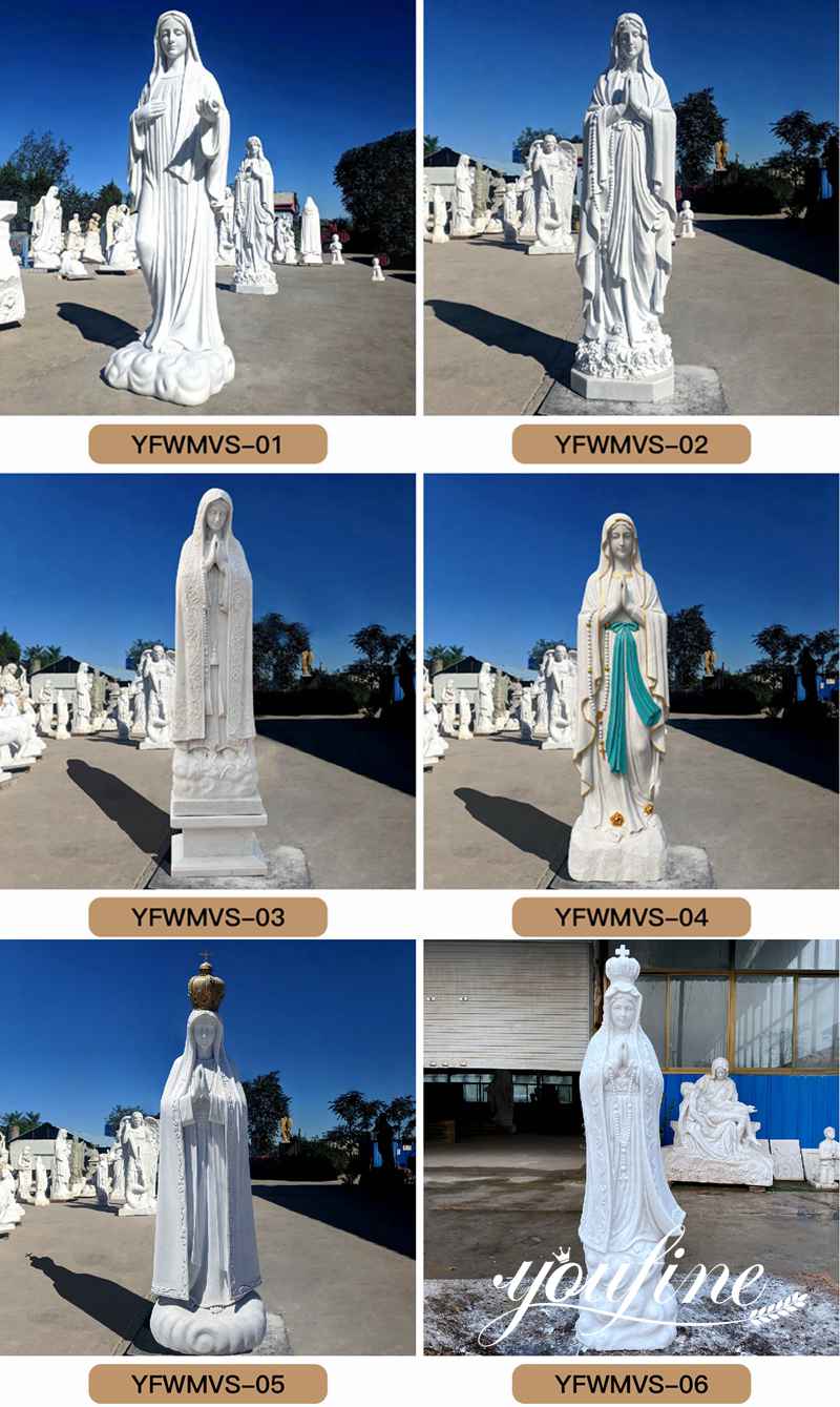 marble statues of mary