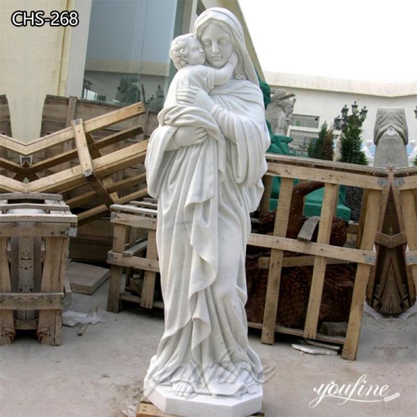 Life-Size Catholic Virgin Mary Carrying Jesus Religious Statue for Sale