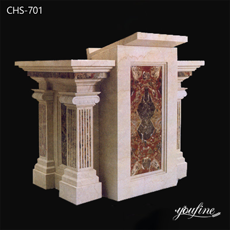 Classical Natural Marble Church Pulpit Designs factory Supplier CHS-701