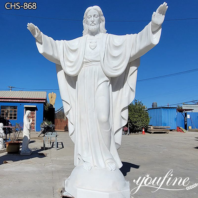 Life Size White Marble Jesus Statue Outdoor Decor for Sale CHS-868