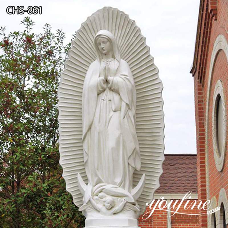 Life-size Virgen De Guadalupe Marble Statue Garden Decor for Sale CHS-861