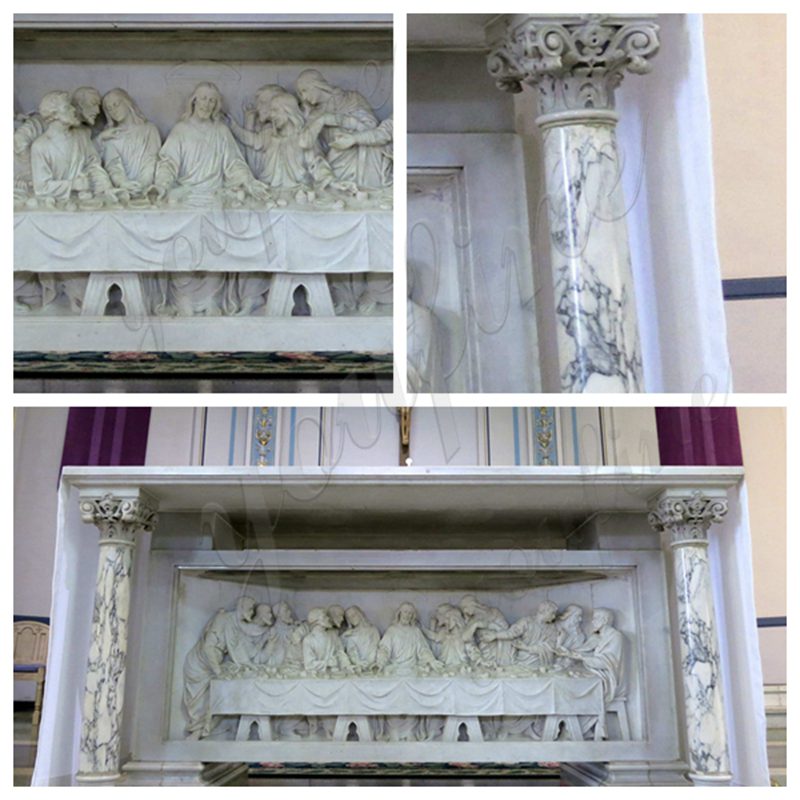 details of marble altar table-YouFine Sculpture