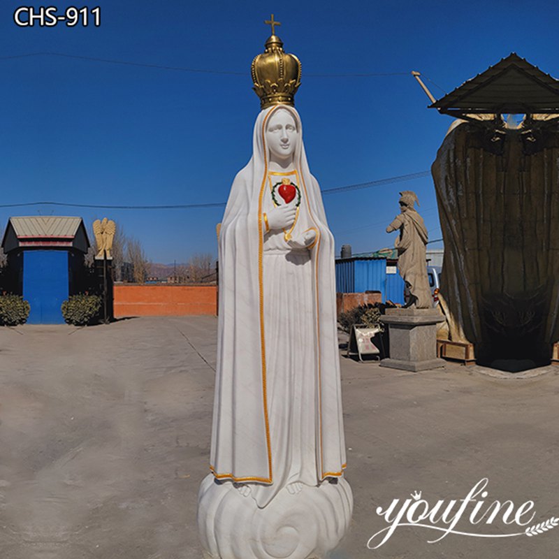 Beautiful Colored Painting Fatima Statue for Sale CHS-911