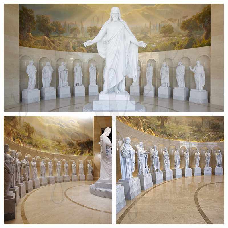 Jesus Christ and saint marble statue-YouFine Sculpture