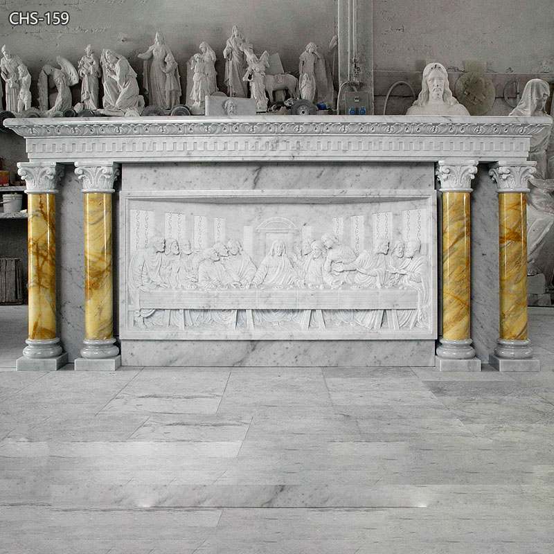Hand Carved Marble Altar Table for Church CHS-159