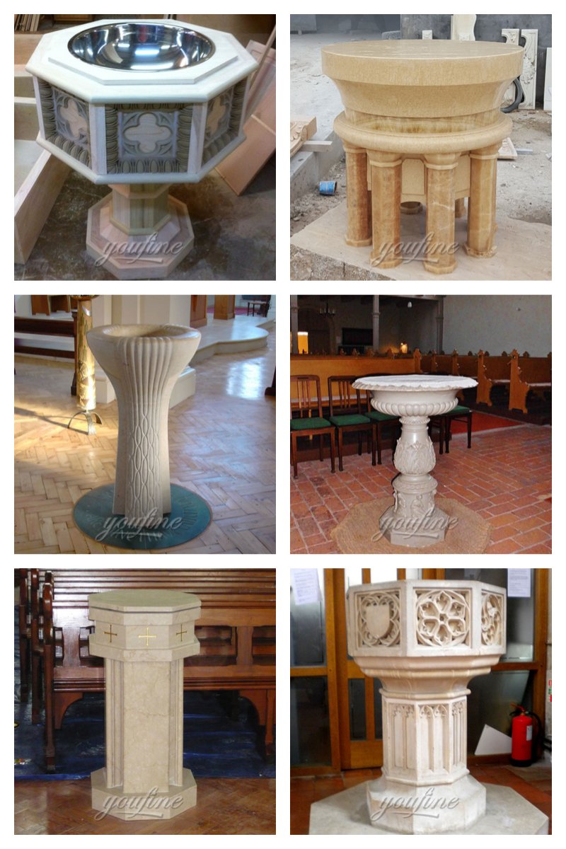 marble baptismal font