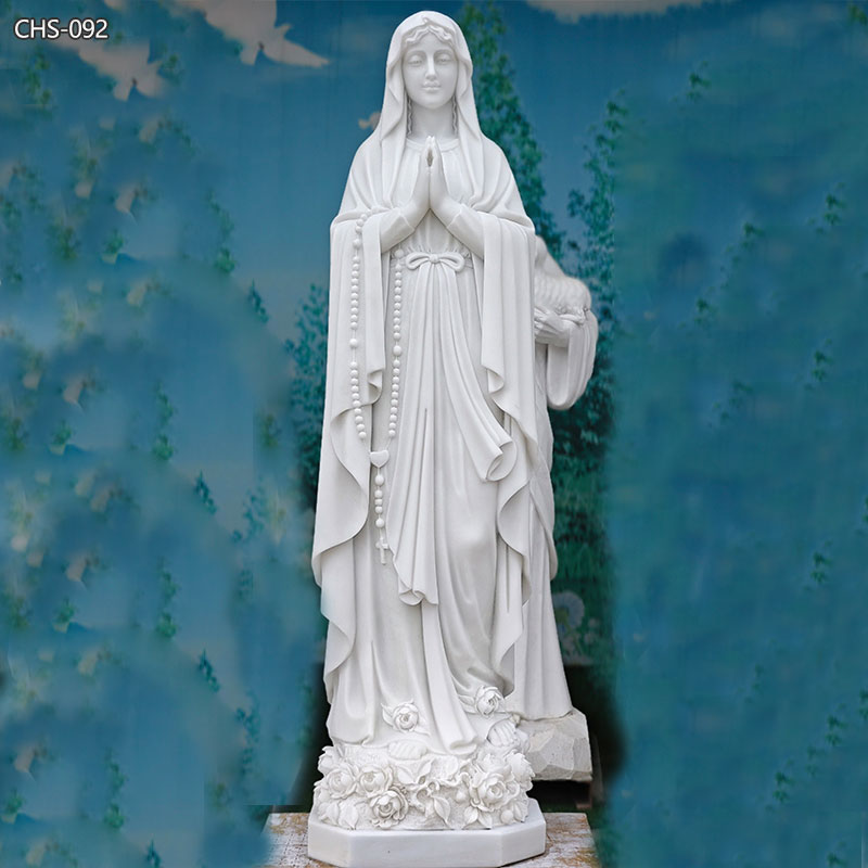 Hand Carved Life Size Marble Virgin Mary Statue CHS-092