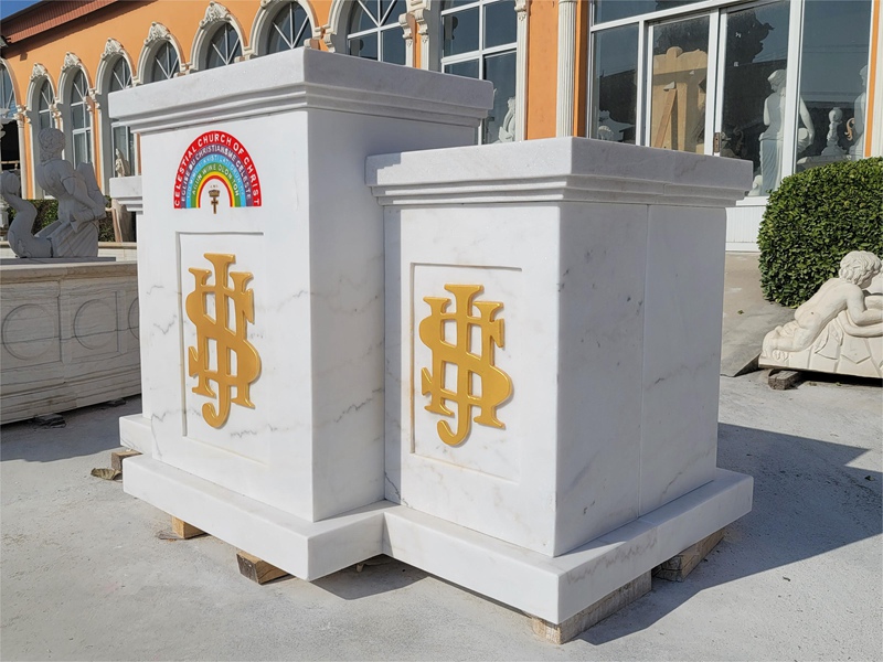 hand carved marble pulpit (1)