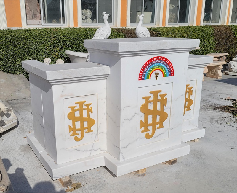 hand carved marble pulpit (3)